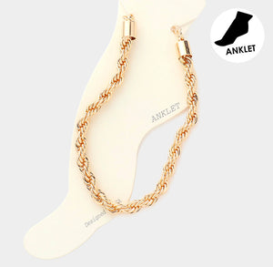 Gold Rope Anklet